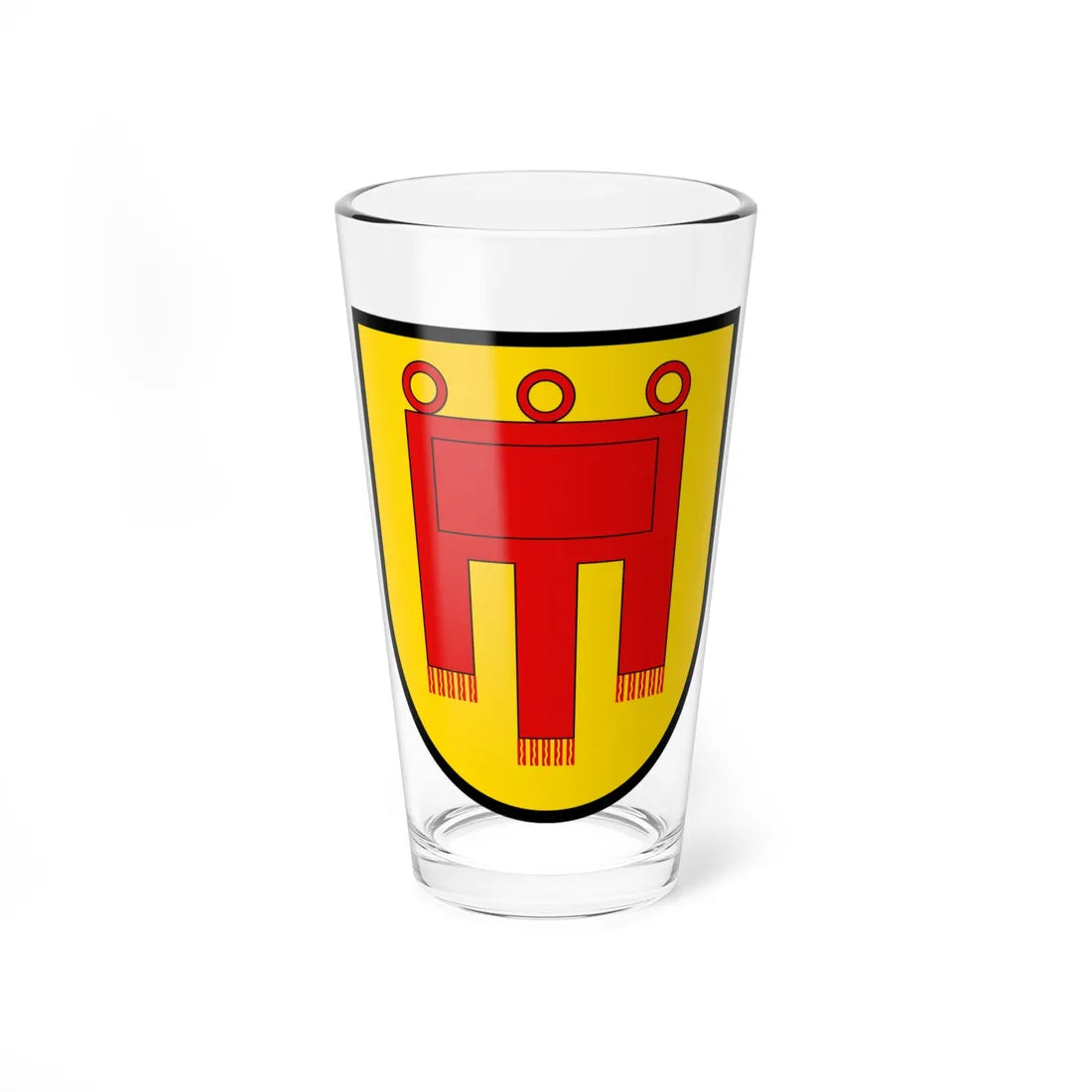 Coa House of Tuebingen framed (Germany) (Coat of Arms) Pint Glass 16oz 16oz - Go Mug Yourself