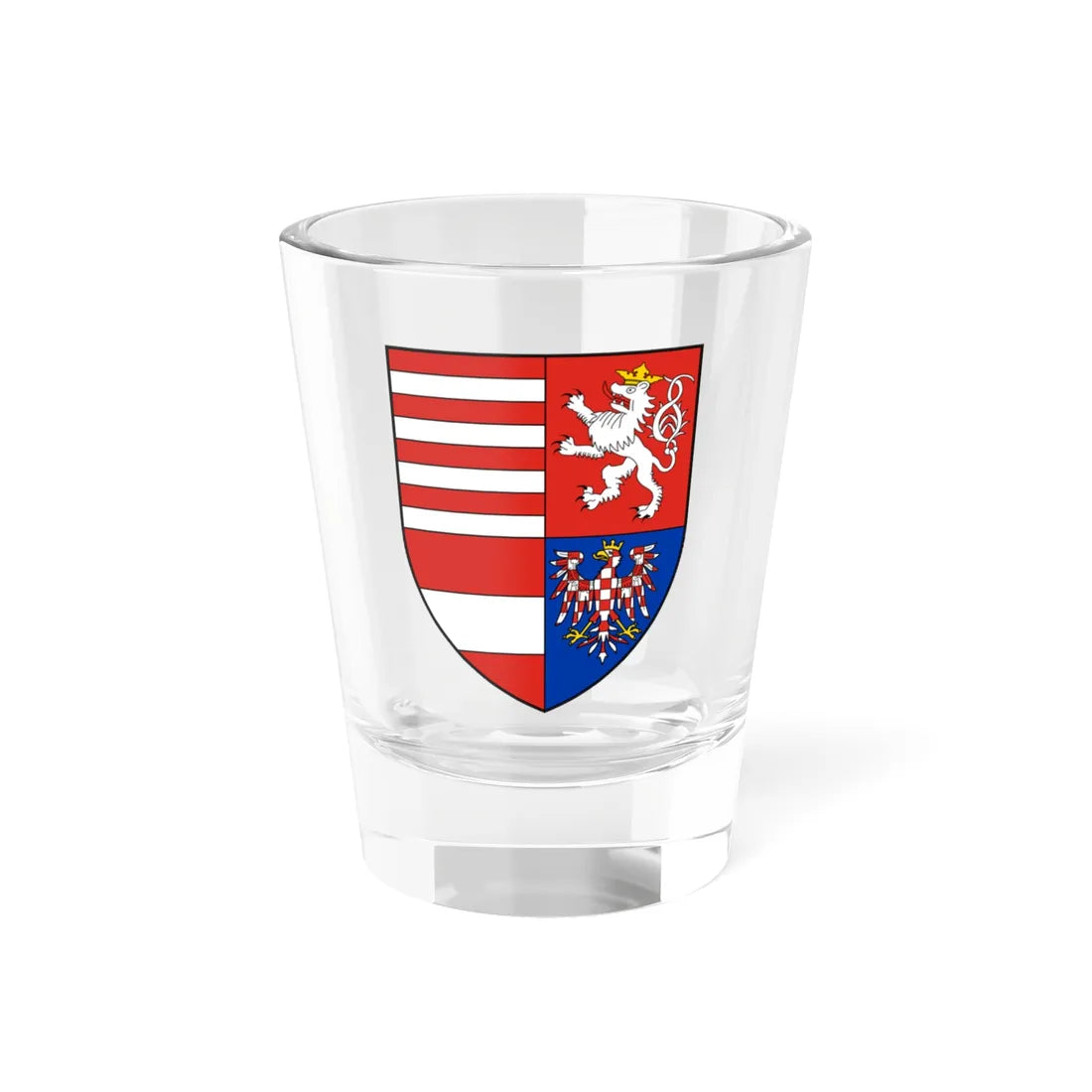 Coa Hungary Country History Ladislaus V 1440  1457 (Hungary) (Coat of Arms) Shot Glass 1.5oz 1.5oz - Go Mug Yourself