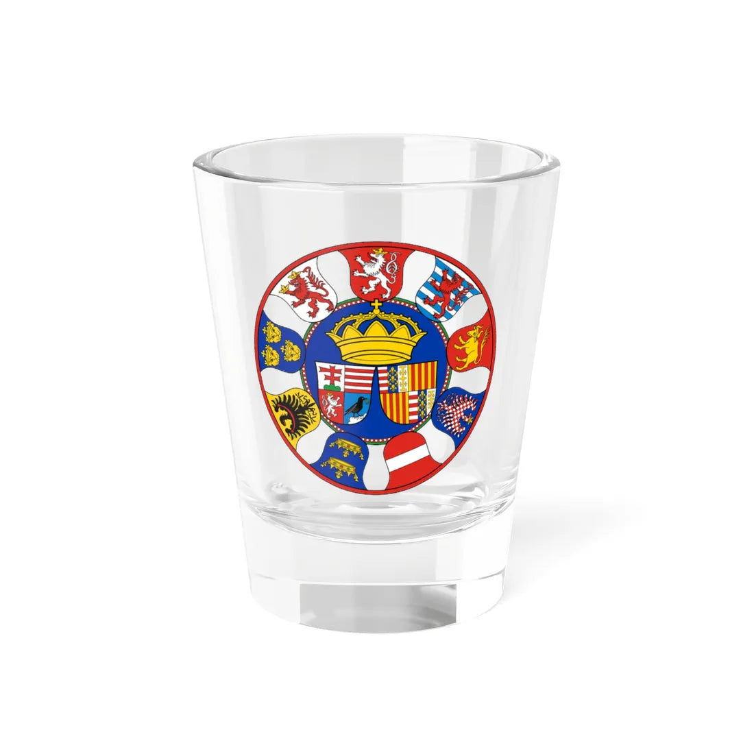Coa Hungary Country History Mathias Corvinus 1458-1490 big (Hungary) (Coat of Arms) Shot Glass 1.5oz 1.5oz - Go Mug Yourself