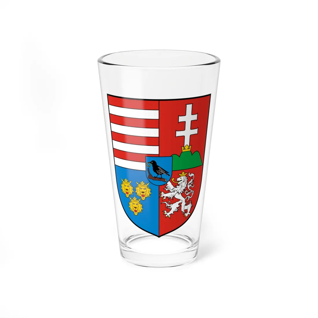 Coa Hungary Country History Mathias Corvinus 41458-1490 (Hungary) (Coat of Arms) Pint Glass 16oz 16oz - Go Mug Yourself