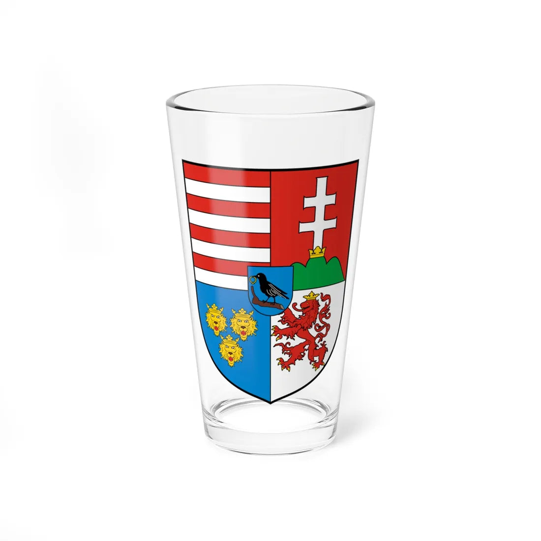 Coa Hungary Country History Mathias Corvinus 51458-1490 (Hungary) (Coat of Arms) Pint Glass 16oz 16oz - Go Mug Yourself
