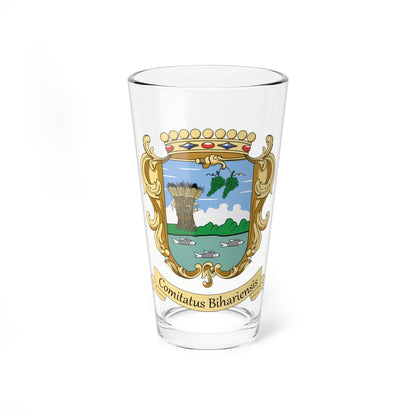 Coa Hungary County Bihar v3 (Hungary) (Coat of Arms) Pint Glass 16oz 16oz - Go Mug Yourself