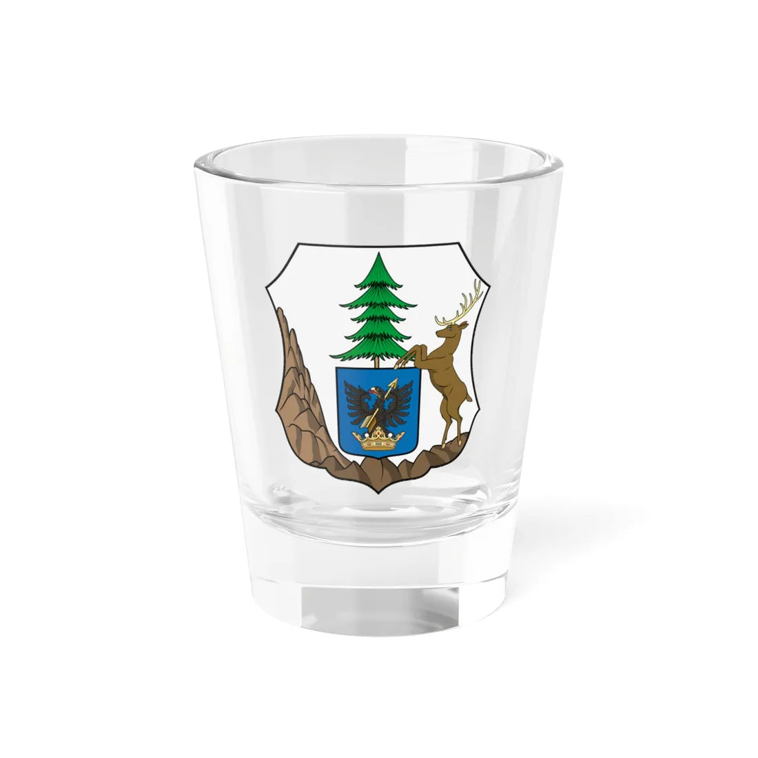 Coa Hungary County Trencsén history (Hungary) (Coat of Arms) Shot Glass 1.5oz 1.5oz - Go Mug Yourself