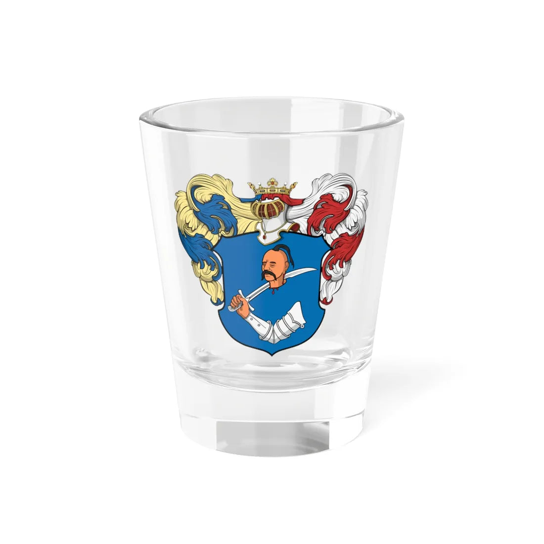 Coa Hungary Family Bene alias Porcsin (Hungary) (Coat of Arms) Shot Glass 1.5oz 1.5oz - Go Mug Yourself