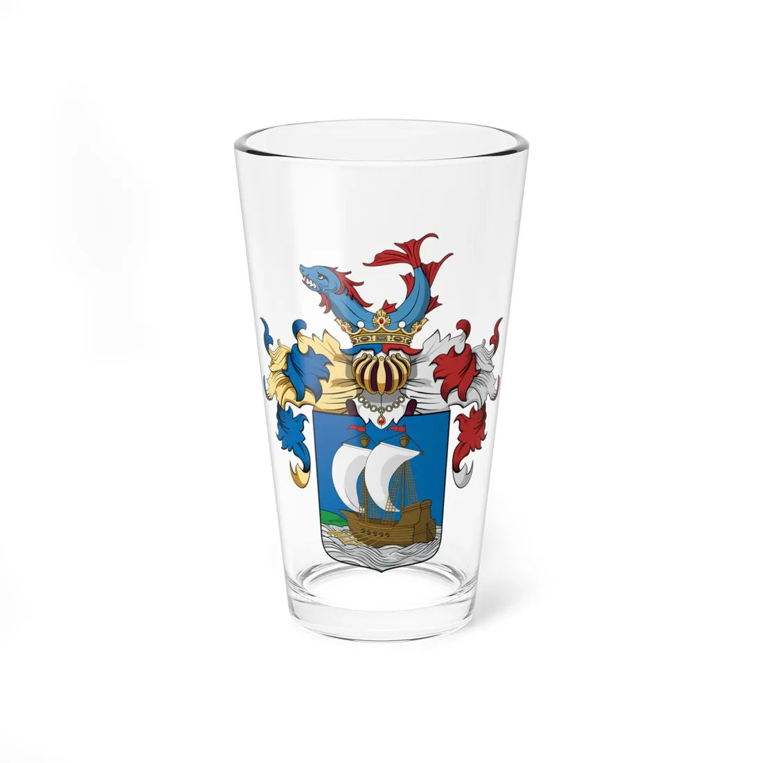 Coa Hungary Family Csuka (Hungary) (Coat of Arms) Pint Glass 16oz 16oz - Go Mug Yourself