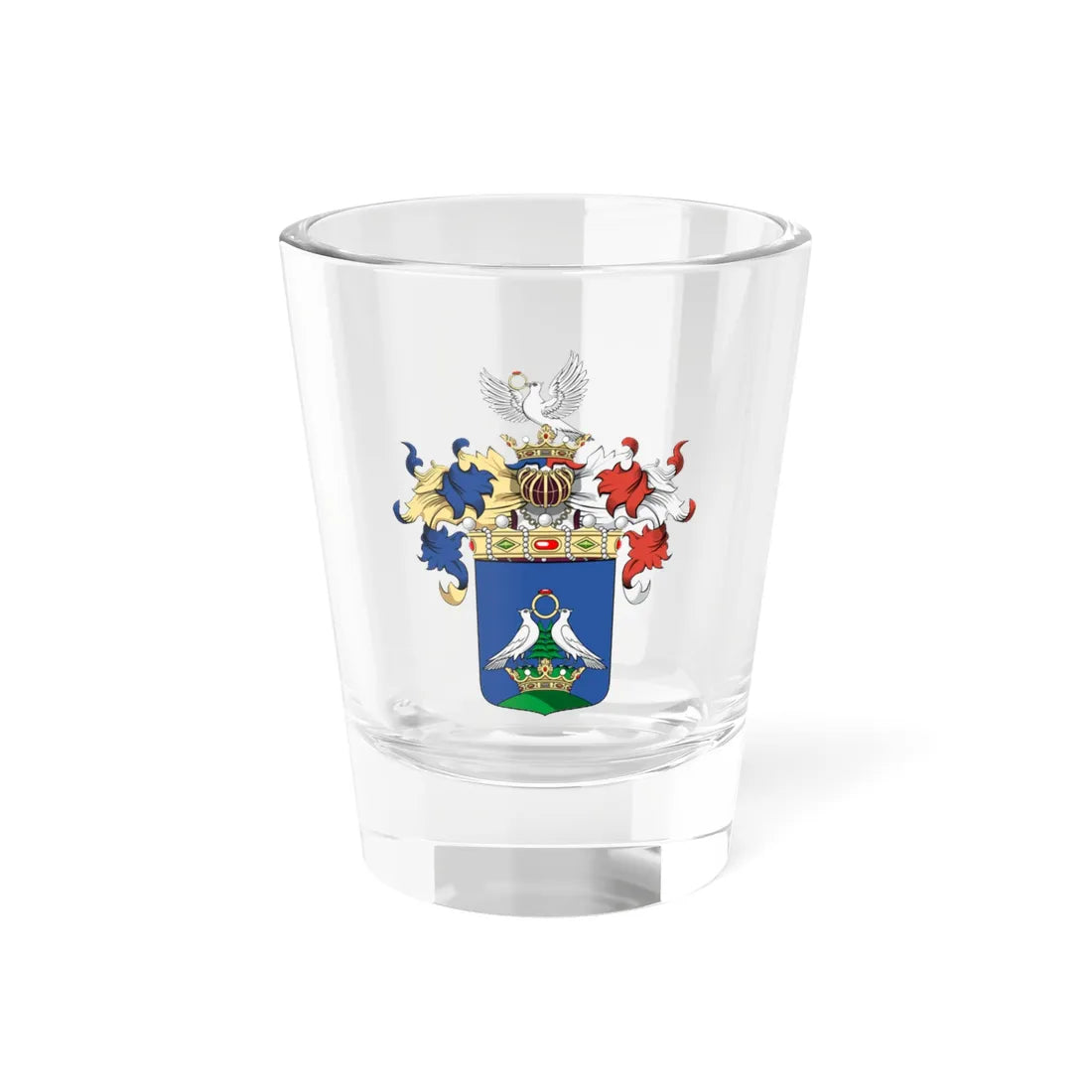 Coa Hungary Family Erőss Bethlenfalva v2 (Hungary) (Coat of Arms) Shot Glass 1.5oz 1.5oz - Go Mug Yourself