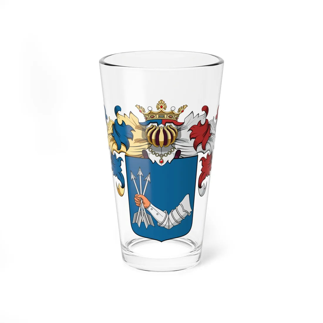 Coa Hungary Family Erőss Borosjenő (Hungary) (Coat of Arms) Pint Glass 16oz 16oz - Go Mug Yourself