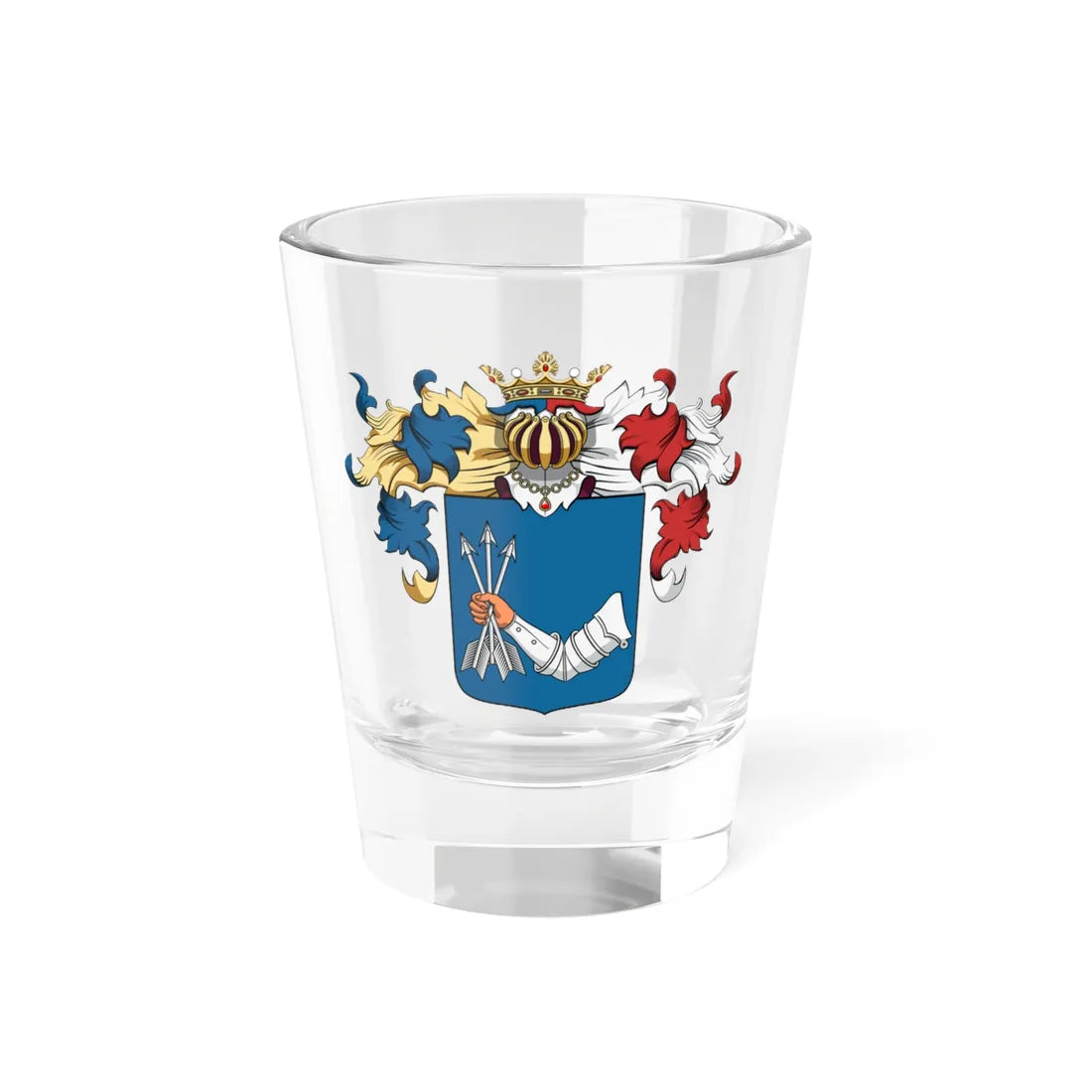 Coa Hungary Family Erőss Borosjenő (Hungary) (Coat of Arms) Shot Glass 1.5oz 1.5oz - Go Mug Yourself