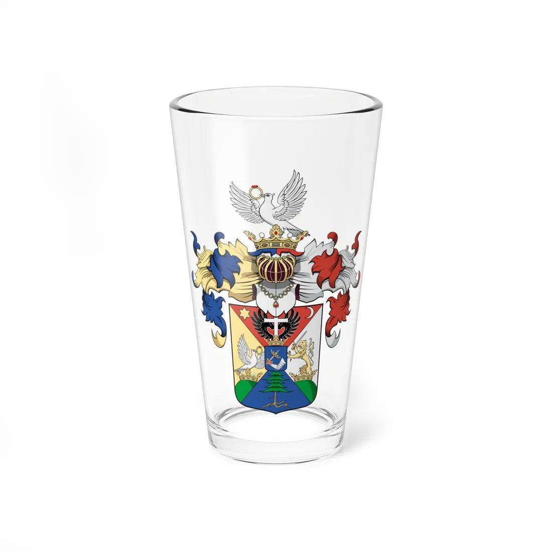 Coa Hungary Family Erőss Gyergyószentmiklós (Hungary) (Coat of Arms) Pint Glass 16oz 16oz - Go Mug Yourself