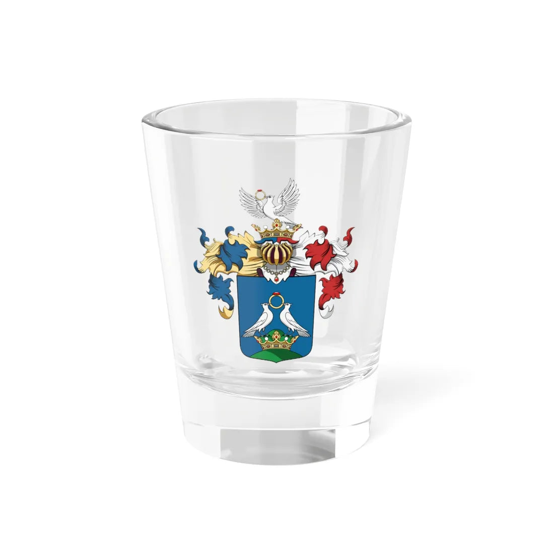 Coa Hungary Family Erőss Lengyelfalva (Hungary) (Coat of Arms) Shot Glass 1.5oz 1.5oz - Go Mug Yourself
