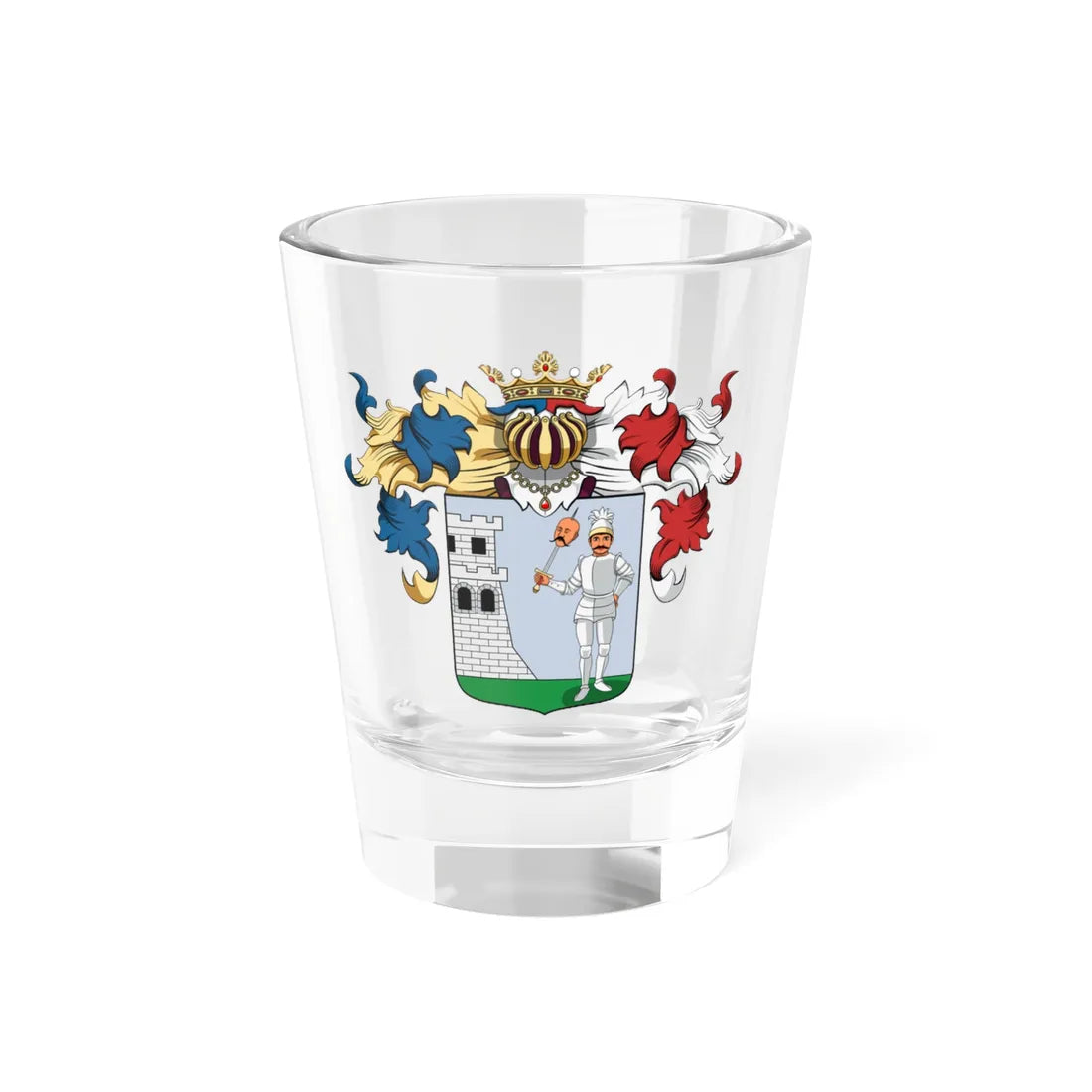 Coa Hungary Family Erőss Sárfalva (Hungary) (Coat of Arms) Shot Glass 1.5oz 1.5oz - Go Mug Yourself