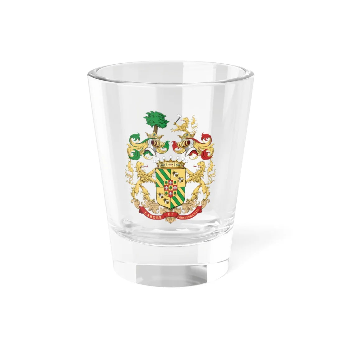 Coa Hungary Family Gelsey big baron 1904 (Hungary) (Coat of Arms) Shot Glass 1.5oz 1.5oz - Go Mug Yourself