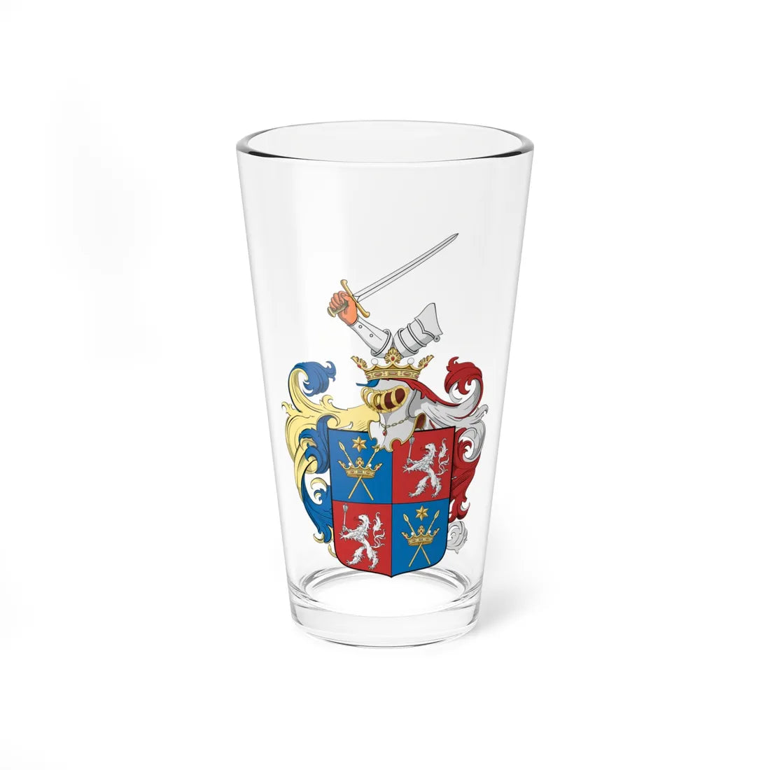 Coa Hungary Family Heinrich 1760 (Hungary) (Coat of Arms) Pint Glass 16oz 16oz - Go Mug Yourself