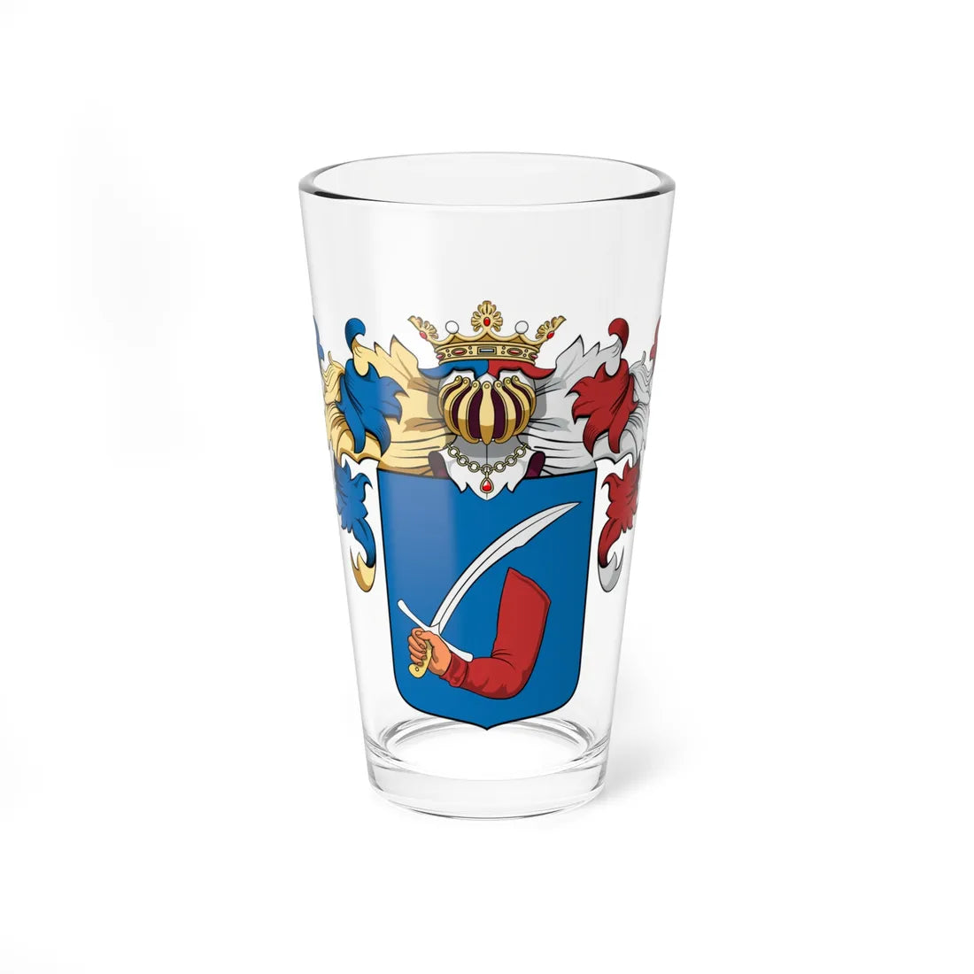 Coa Hungary Family Kádár Borosjenő (Hungary) (Coat of Arms) Pint Glass 16oz 16oz - Go Mug Yourself