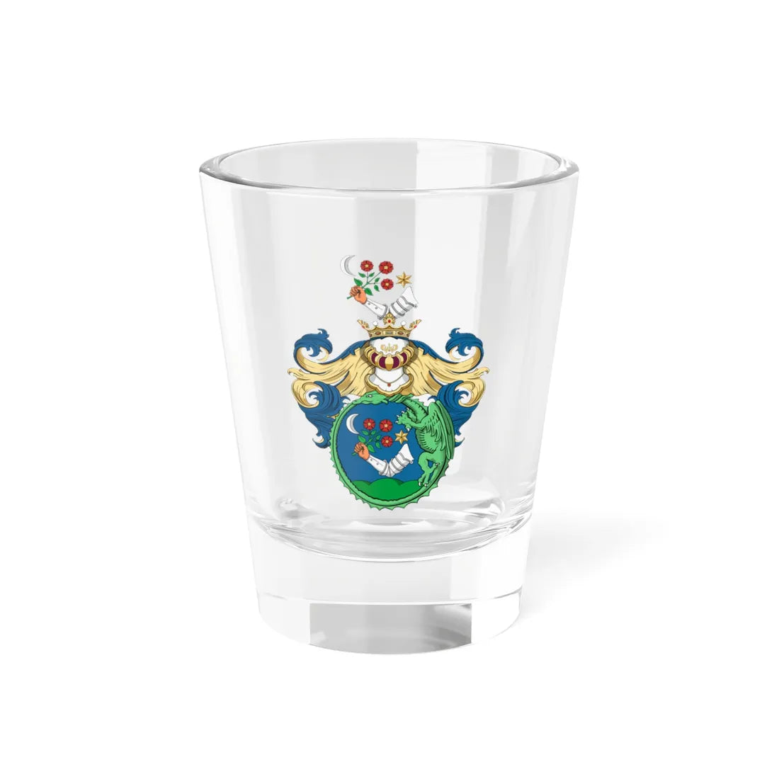 Coa Hungary Family Kende and Kölcsey2 (Hungary) (Coat of Arms) Shot Glass 1.5oz 1.5oz - Go Mug Yourself