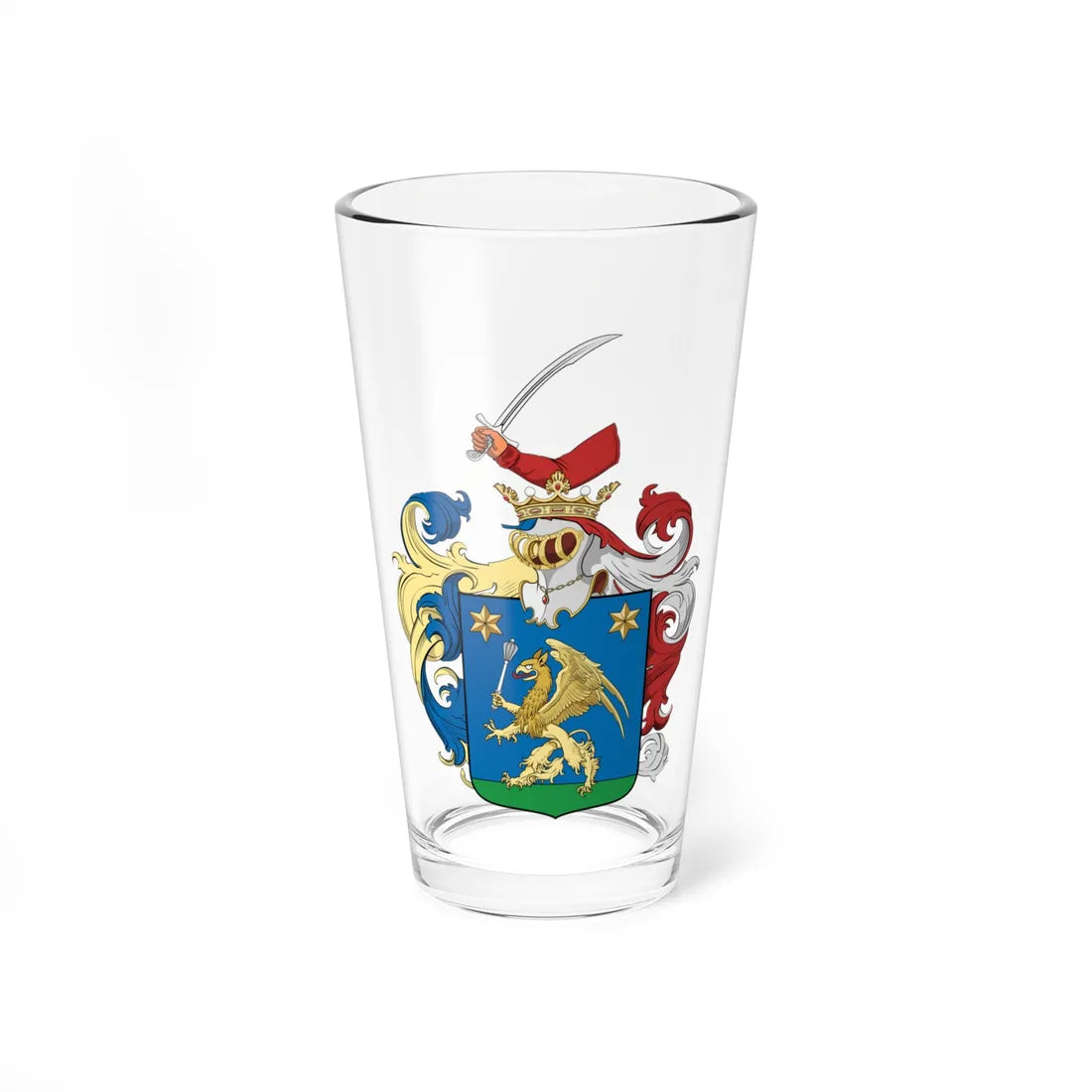 Coa Hungary Family Kocsis 1659 (Hungary) (Coat of Arms) Pint Glass 16oz 16oz - Go Mug Yourself