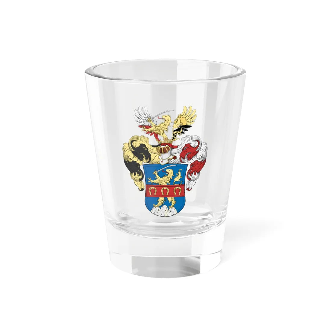 Coa Hungary Family Patkós alias Hueber (Hungary) (Coat of Arms) Shot Glass 1.5oz 1.5oz - Go Mug Yourself