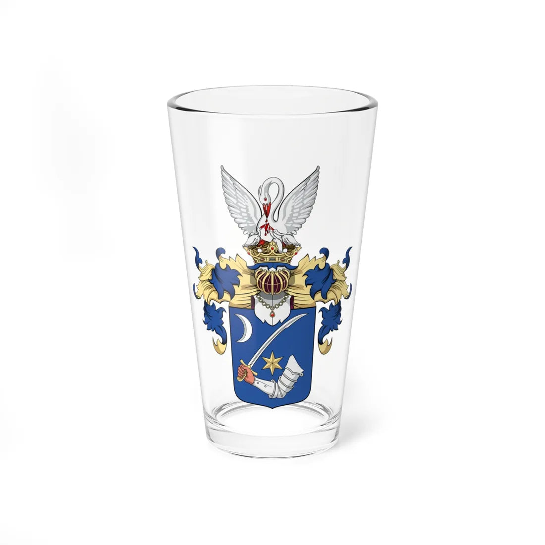 Coa Hungary Family Perlaki (Hungary) (Coat of Arms) Pint Glass 16oz 16oz - Go Mug Yourself
