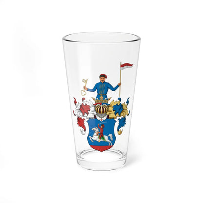 Coa Hungary Family Sajgó 1654 (Hungary) (Coat of Arms) Pint Glass 16oz 16oz - Go Mug Yourself