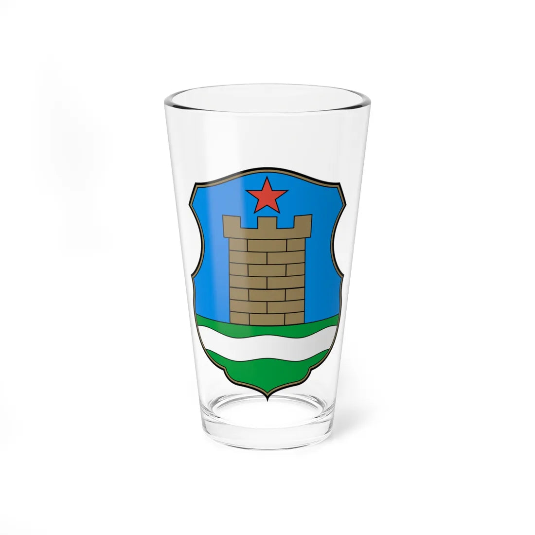 Coa Hungary Town Balassagyarmat Historical (Hungary) (Coat of Arms) Pint Glass 16oz 16oz - Go Mug Yourself