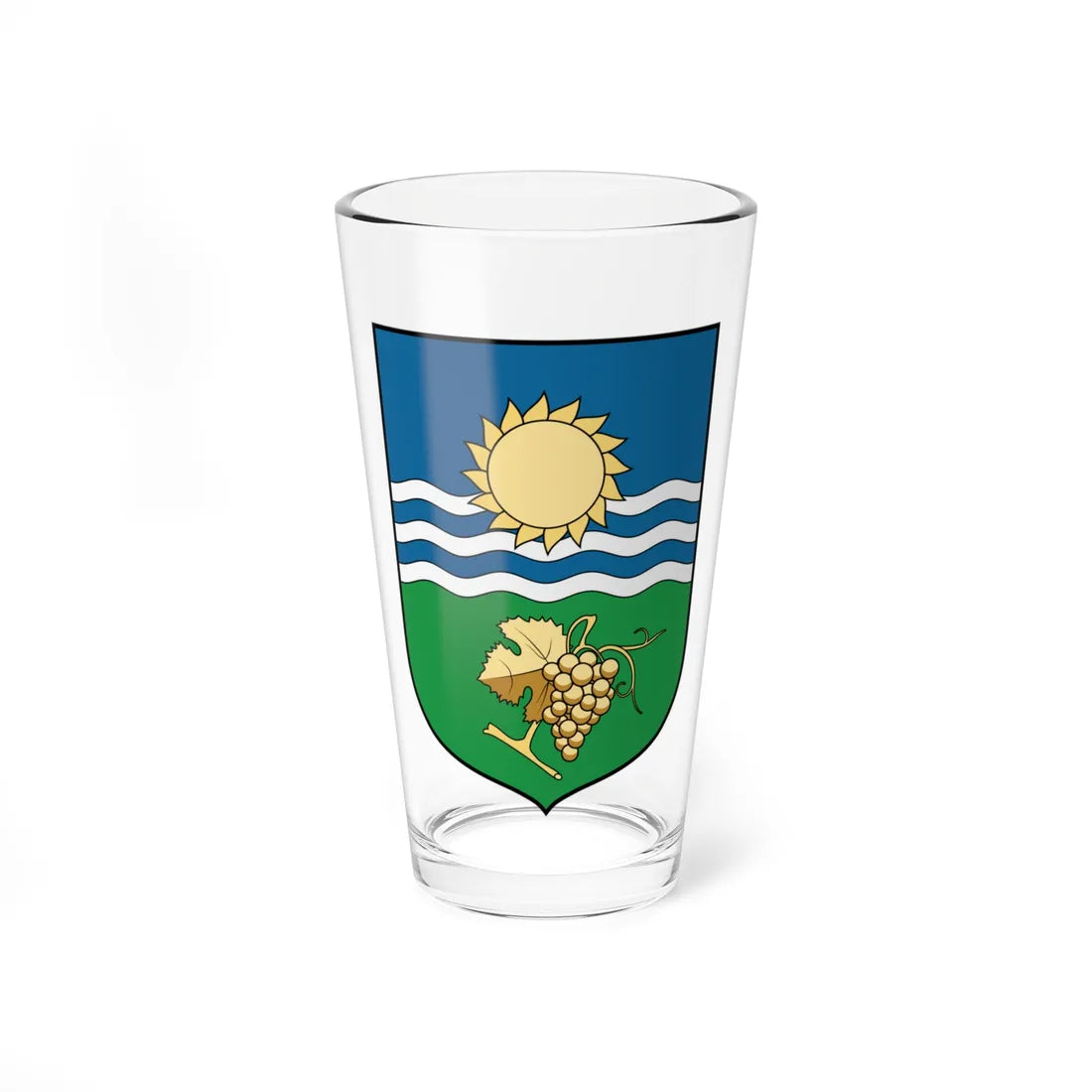Coa Hungary Town Balatonszárszó (Hungary) (Coat of Arms) Pint Glass 16oz - Go Mug Yourself