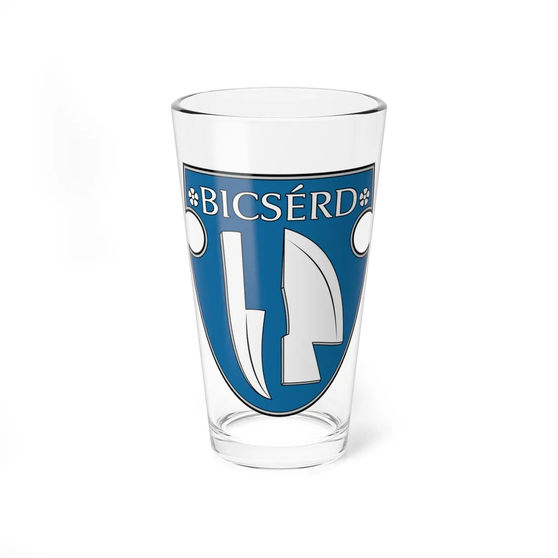 Coa Hungary Town Bicsérd (Hungary) (Coat of Arms) Pint Glass 16oz 16oz - Go Mug Yourself