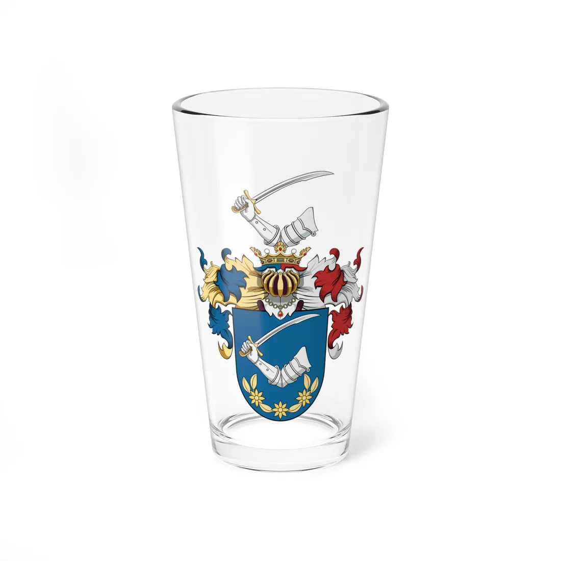 Coa Hungary Town Boba big (Hungary) (Coat of Arms) Pint Glass 16oz 16oz - Go Mug Yourself