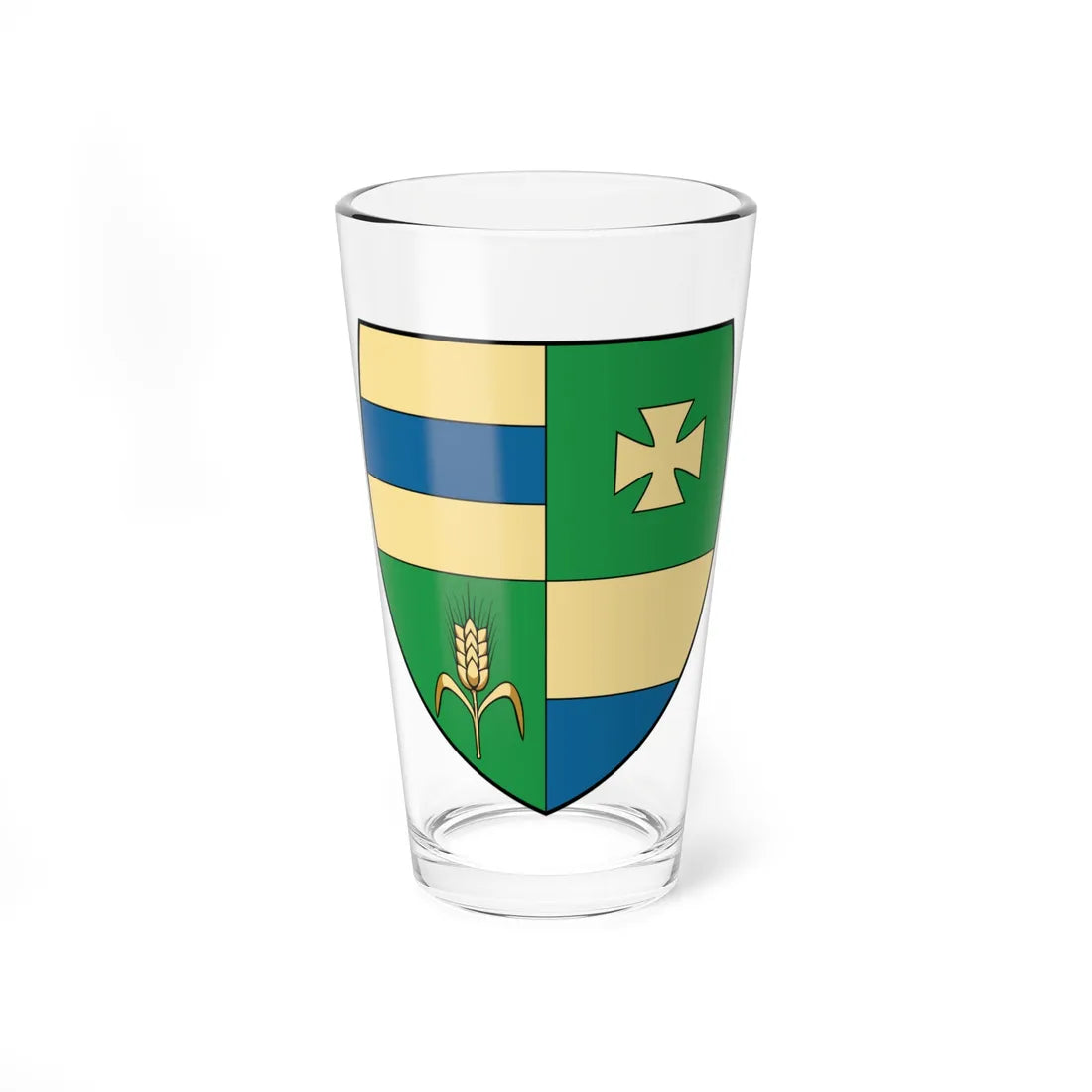 Coa Hungary Town Bolhó (Hungary) (Coat of Arms) Pint Glass 16oz 16oz - Go Mug Yourself