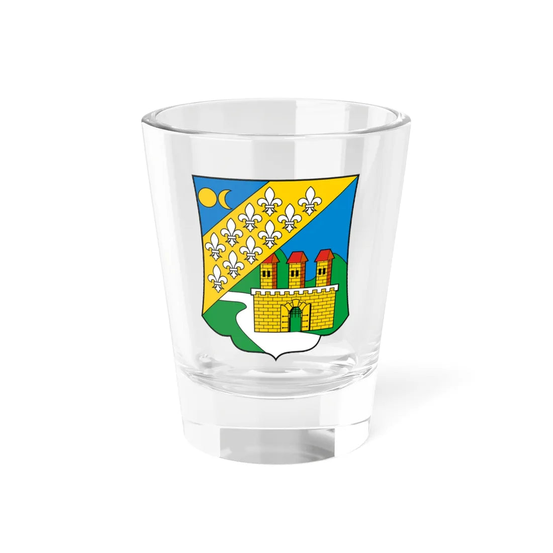 Coa Hungary Town Budapest 11th (Hungary) (Coat of Arms) Shot Glass 1.5oz 1.5oz - Go Mug Yourself