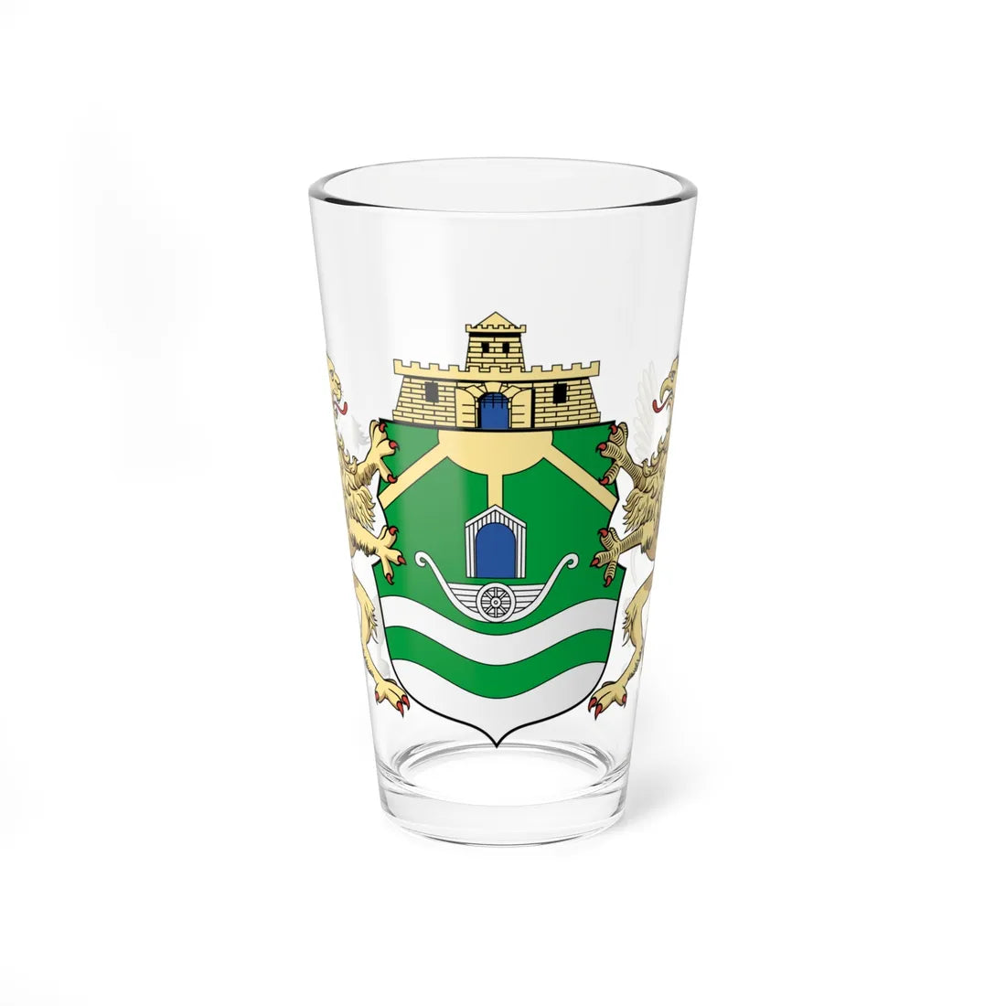 Coa Hungary Town Budapest 9th big (Hungary) (Coat of Arms) Pint Glass 16oz 16oz - Go Mug Yourself