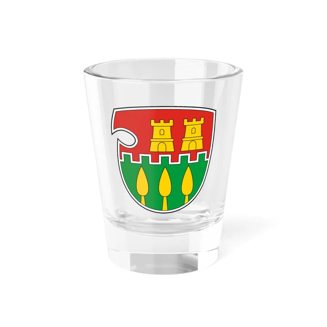 Coa Hungary Town Háromfa (Hungary) (Coat of Arms) Shot Glass 1.5oz 1.5oz - Go Mug Yourself