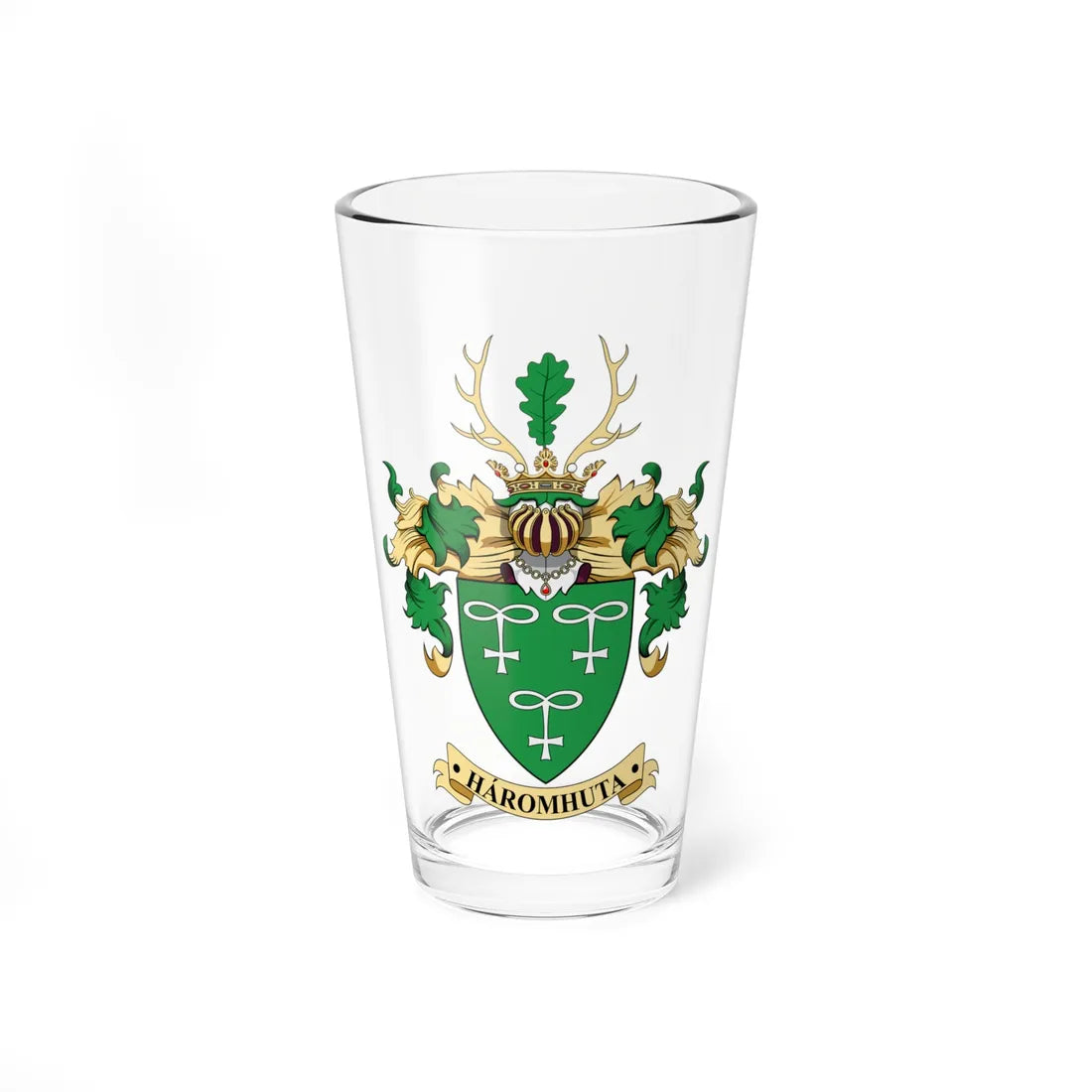 Coa Hungary Town Háromhuta big (Hungary) (Coat of Arms) Pint Glass 16oz - Go Mug Yourself