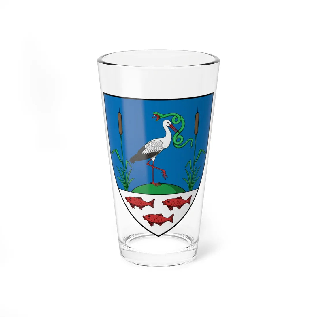Coa Hungary Town Mesztegnyő (Hungary) (Coat of Arms) Pint Glass 16oz 16oz - Go Mug Yourself
