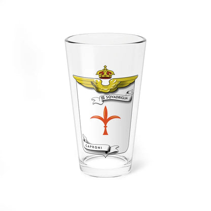 CoA III Squadriglia Caproni (Italy) (Coat of Arms) Pint Glass 16oz - Go Mug Yourself