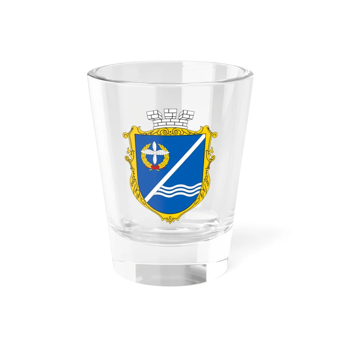 COA Kacha Sevastopol UHT (Russia) (Coat of Arms) Shot Glass 1.5oz 1.5oz - Go Mug Yourself