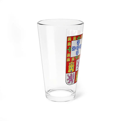 COA king Alphonse V of Portugal - modern (Portugal) (Coat of Arms) Pint Glass 16oz - Go Mug Yourself