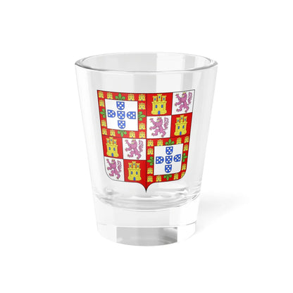 COA king Alphonse V of Portugal - modern (Portugal) (Coat of Arms) Shot Glass 1.5oz 1.5oz - Go Mug Yourself