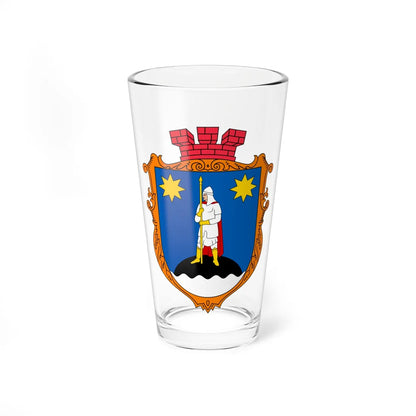 COA Kniazhychy Kyivska Ukraine (Ukraine) (Coat of Arms) Pint Glass 16oz 16oz - Go Mug Yourself