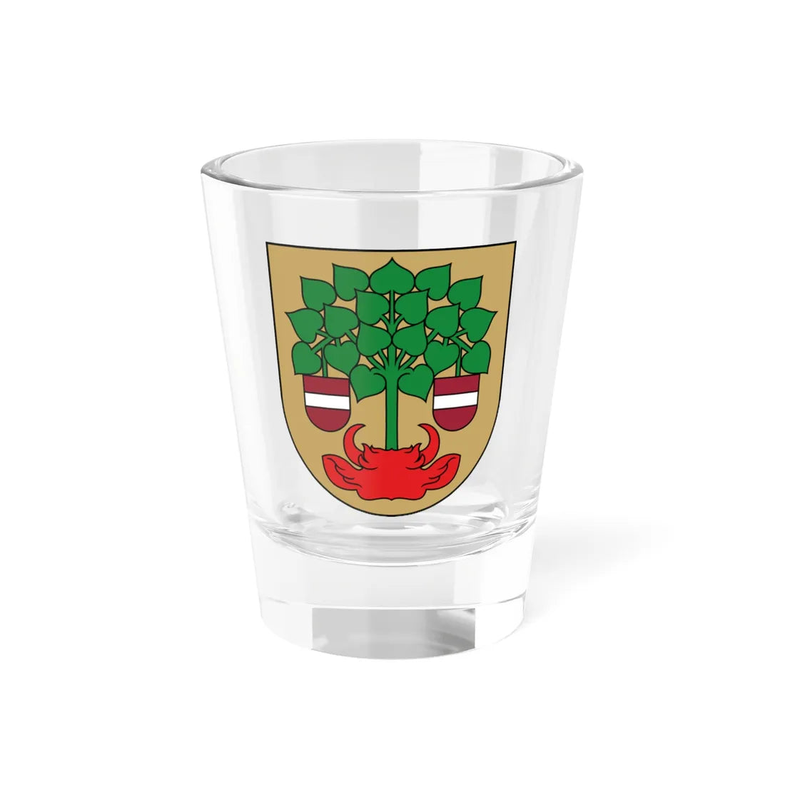 COA LV Valmiera (Latvia) (Coat of Arms) Shot Glass 1.5oz 1.5oz - Go Mug Yourself