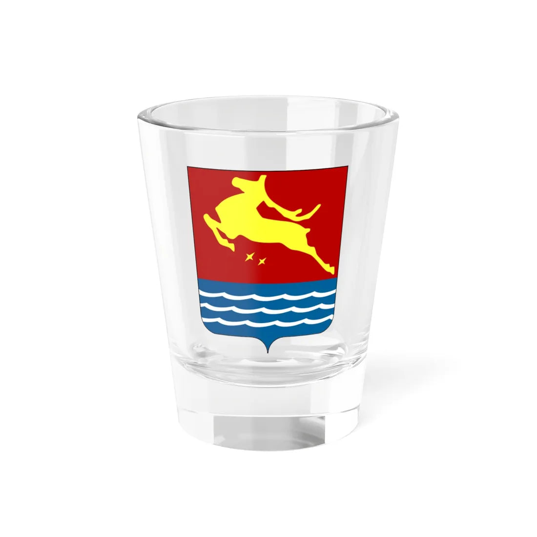 COA Magadan Russian Federation (Russia) (Coat of Arms) Shot Glass 1.5oz 1.5oz - Go Mug Yourself