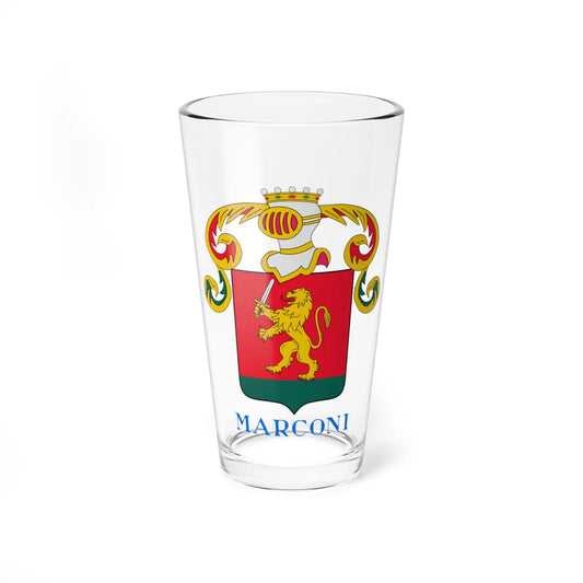 CoA Marconi (Italy) (Coat of Arms) Pint Glass 16oz 16oz - Go Mug Yourself