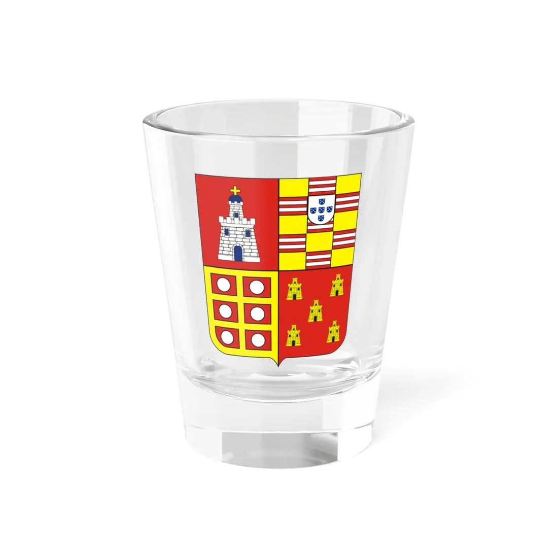 COA Marquess of Taubaté (Brazil) (Coat of Arms) Shot Glass 1.5oz 1.5oz - Go Mug Yourself