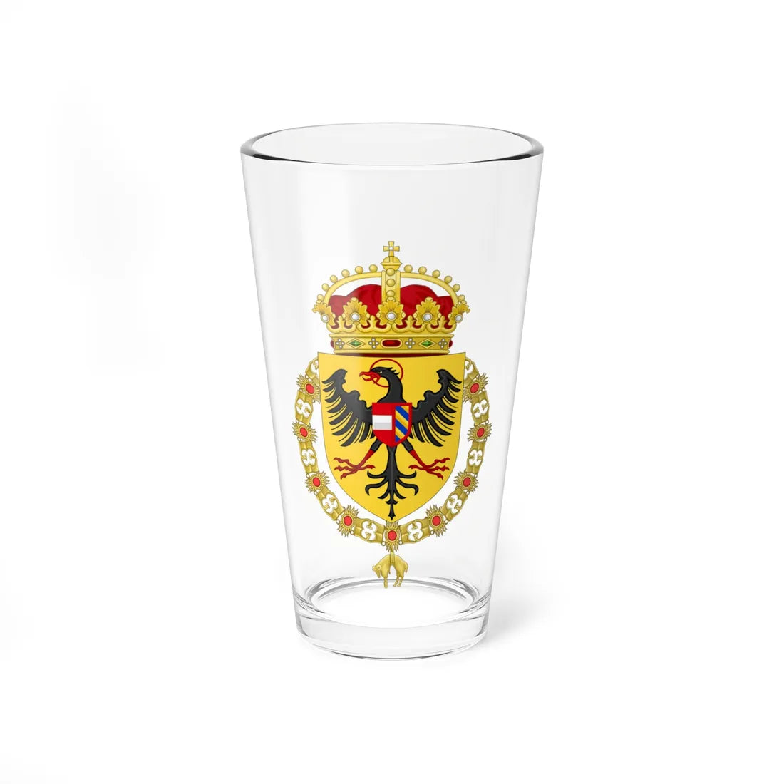 CoA Maximilian I of Habsburg King of the romans (Austria) (Coat of Arms) Pint Glass 16oz 16oz - Go Mug Yourself