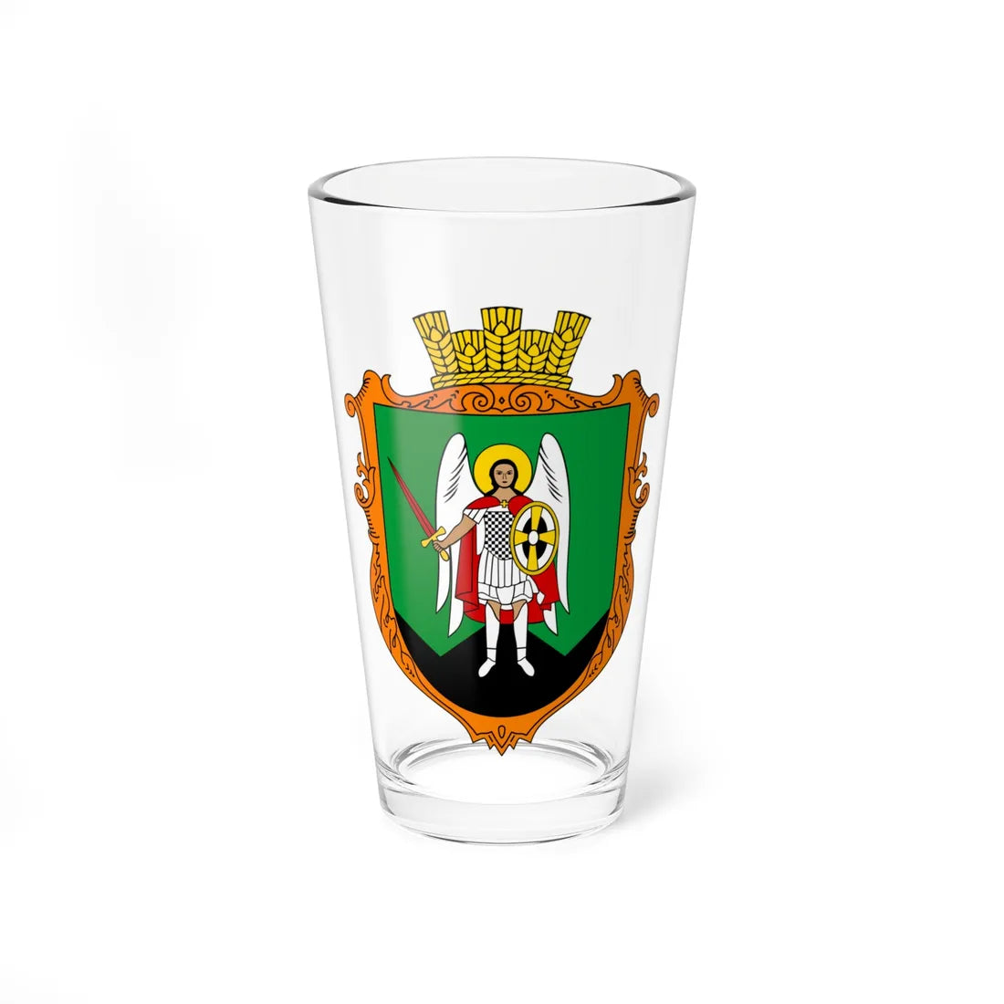 COA Nove Selo Ternopilska Ukraine (Ukraine) (Coat of Arms) Pint Glass 16oz 16oz - Go Mug Yourself