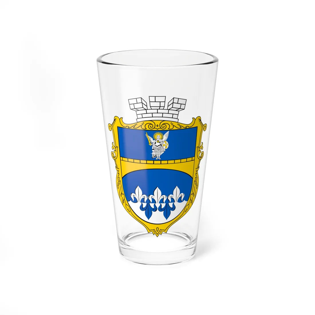 COA Obolonskyi Kyiv Ukraine UHT (Ukraine) (Coat of Arms) Pint Glass 16oz 16oz - Go Mug Yourself