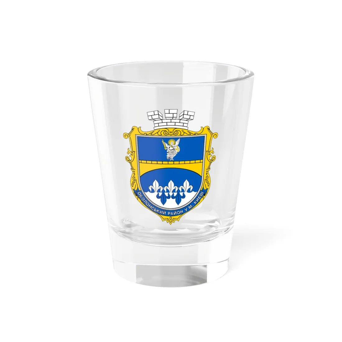 COA Obolonskyi Kyiv Ukraine (Ukraine) (Coat of Arms) Shot Glass 1.5oz 1.5oz - Go Mug Yourself