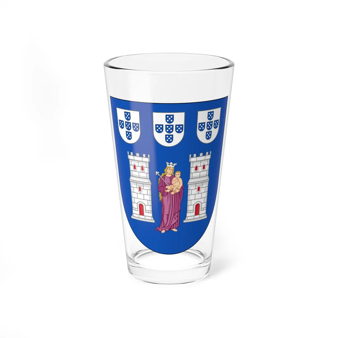 COA of Braga (Coat of Arms) Pint Glass 16oz 16oz - Go Mug Yourself