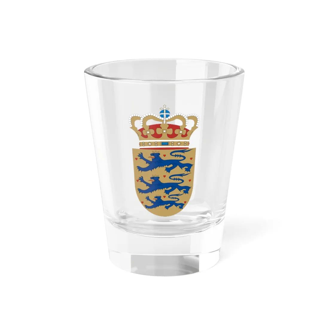 COA of Denmark (Denmark) (Coat of Arms) Shot Glass 1.5oz 1.5oz - Go Mug Yourself