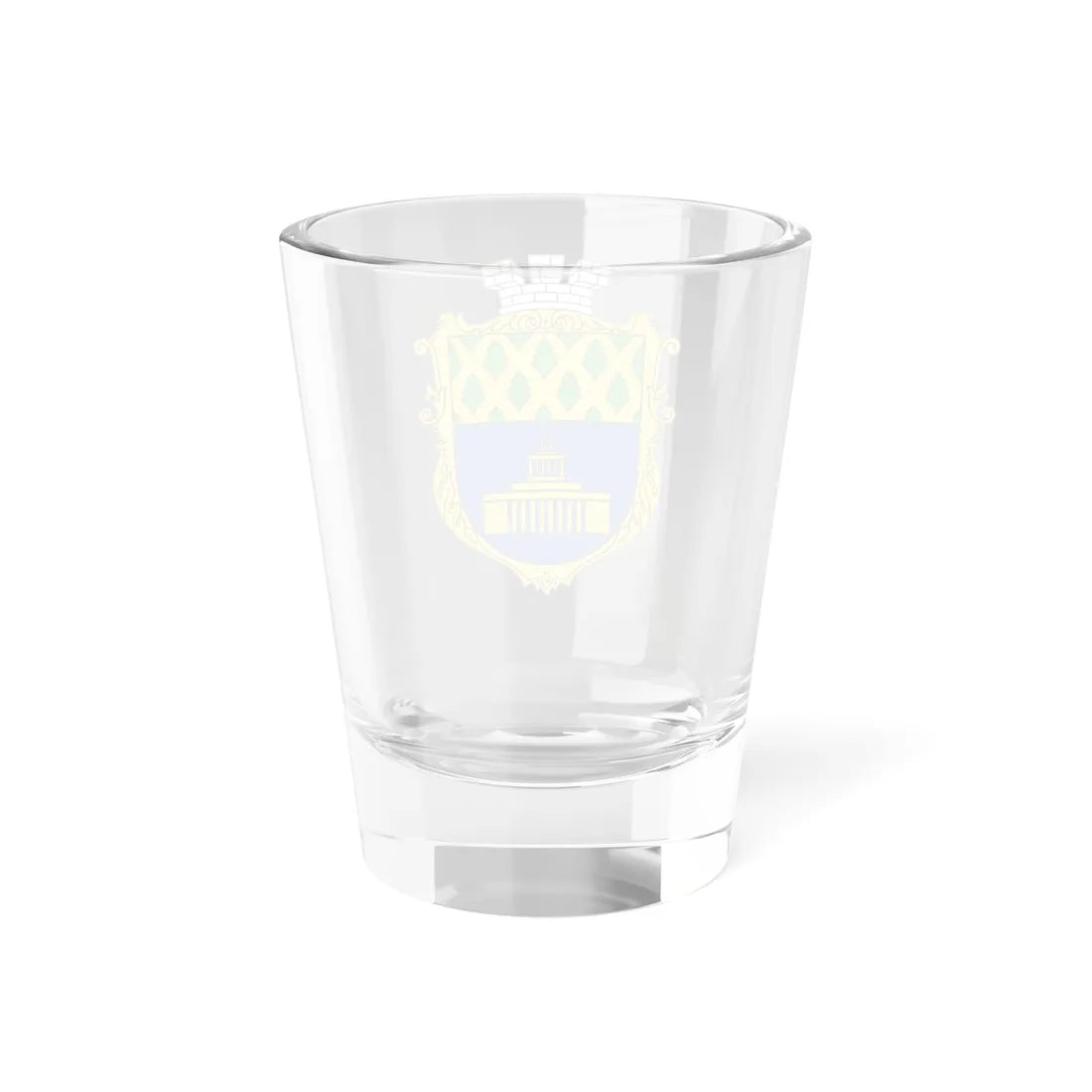 COA of Holosiiv Raion UHT (Ukraine) (Coat of Arms) Shot Glass 1.5oz - Go Mug Yourself