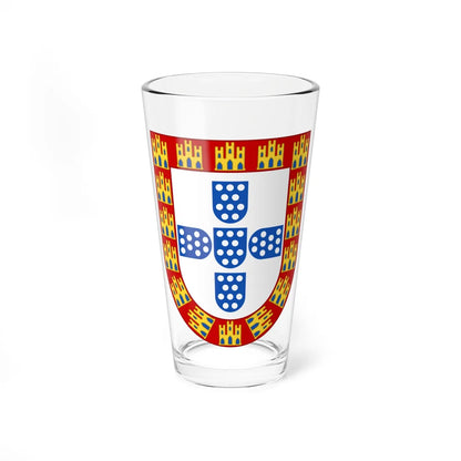 CoA of Portugal 1248-1385 shield-shaped (Portugal) (Coat of Arms) Pint Glass 16oz 16oz - Go Mug Yourself